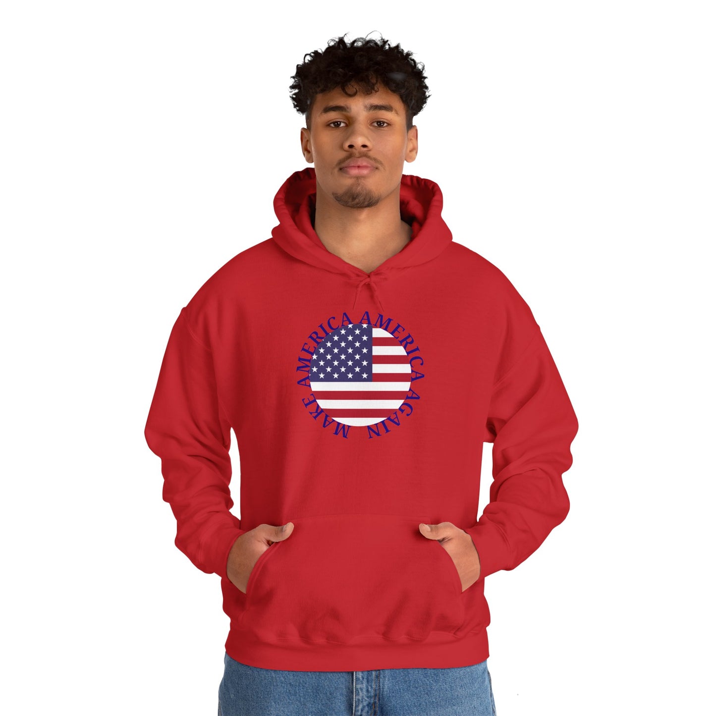Make America America Again Flag Hooded Sweatshirt