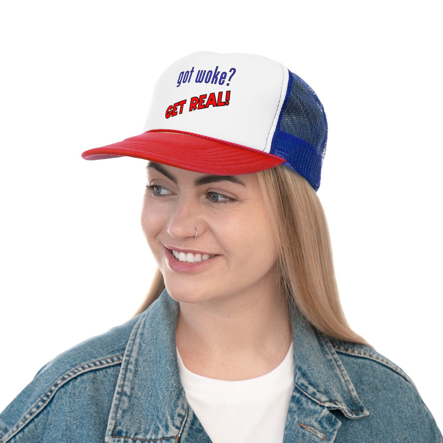 got woke? GET REAL! Trucker Cap