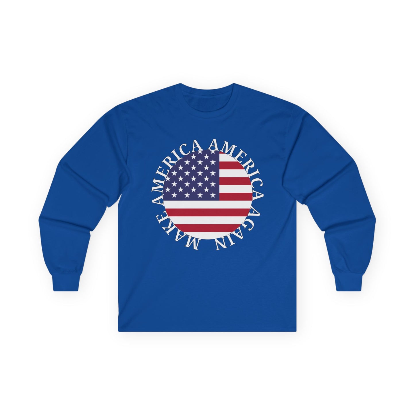 Make America America Again Flag Long Sleeve Tee