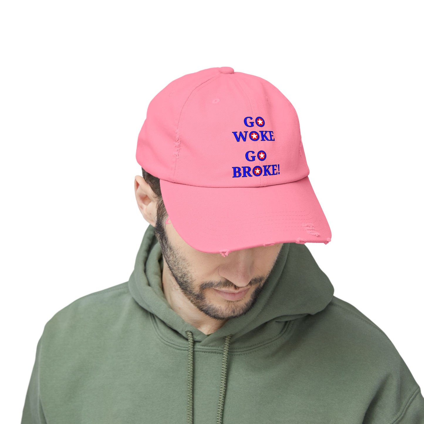 Go Woke Go Broke Distressed Cap