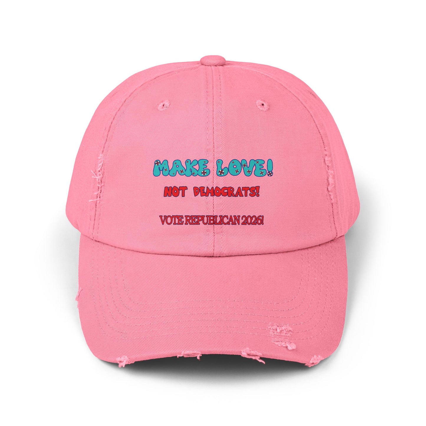 Make Love Distressed Cap