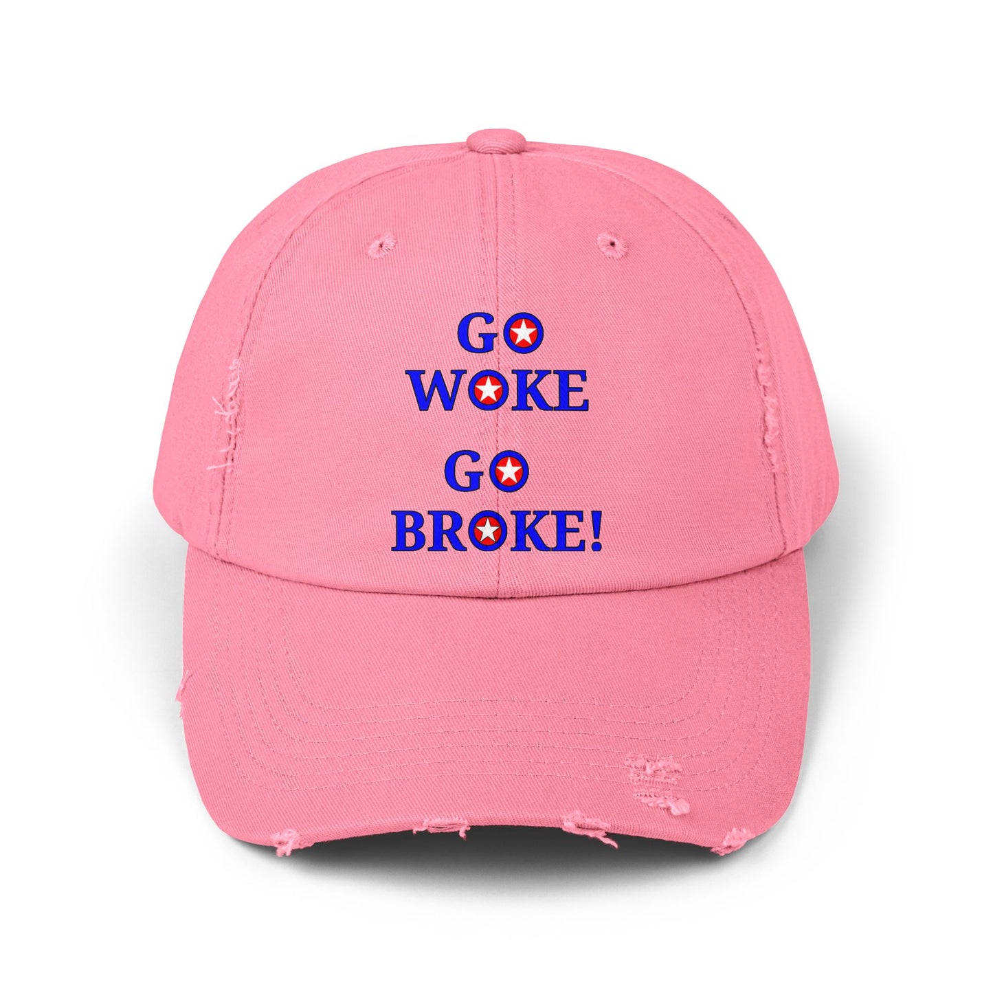 Go Woke Go Broke Distressed Cap