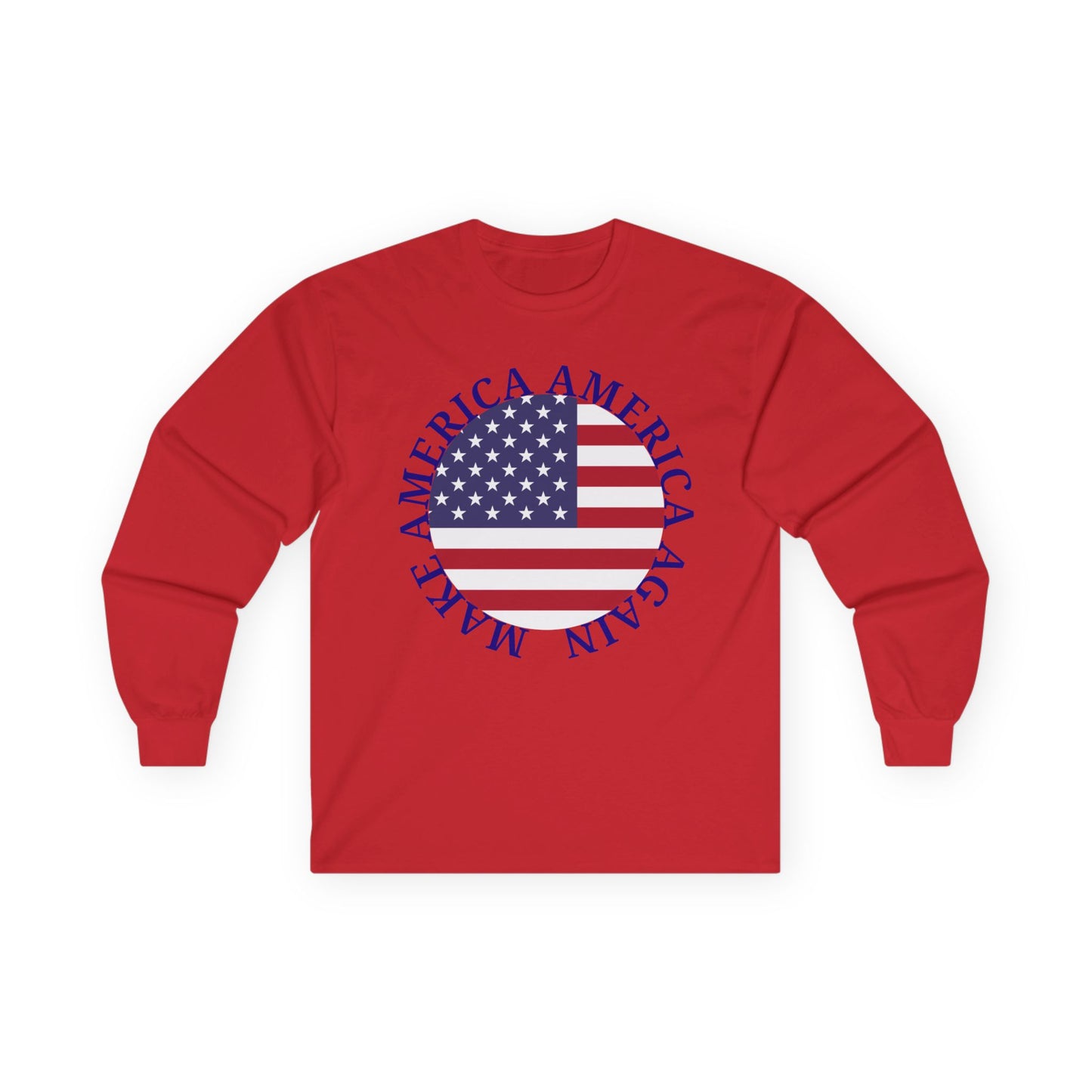 Make America America Again Flag Long Sleeve Tee