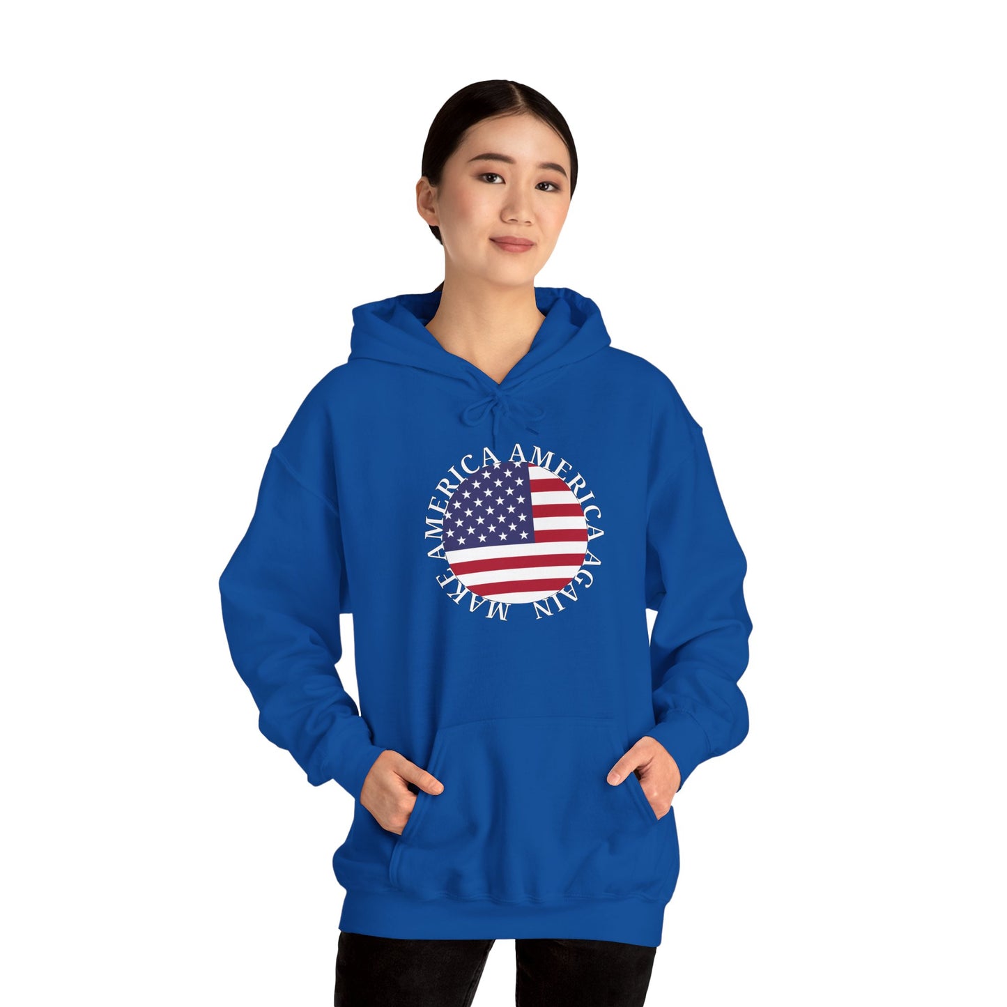 Make America America Again Flag Hooded Sweatshirt