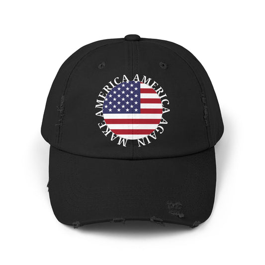 Make America America Again Flag Distressed Cap