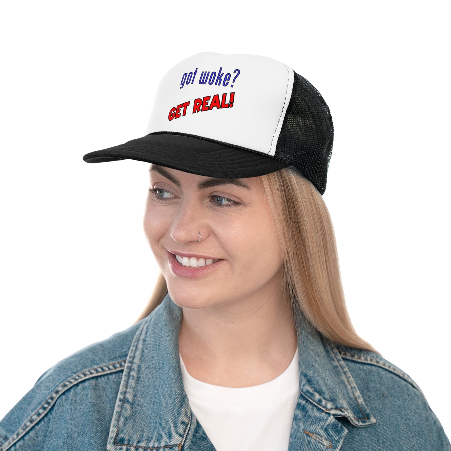 got woke? GET REAL! Trucker Cap