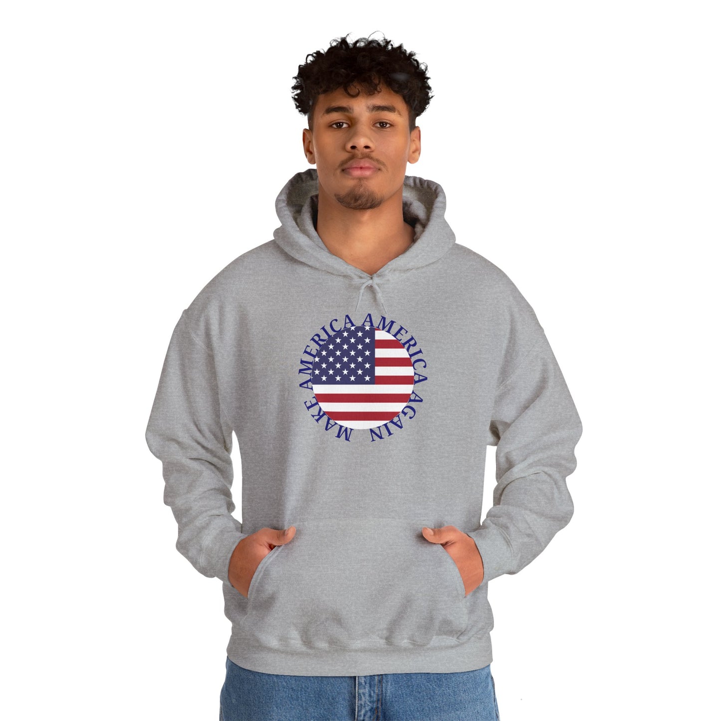 Make America America Again Flag Hooded Sweatshirt