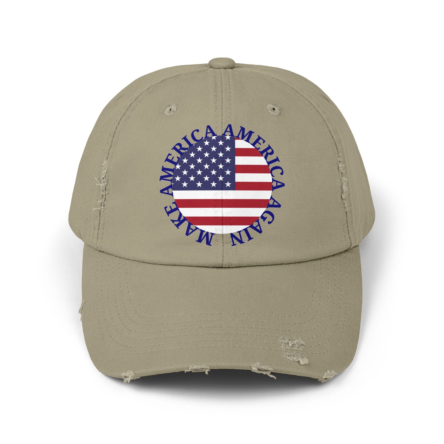 Make America America Again Flag Distressed Cap