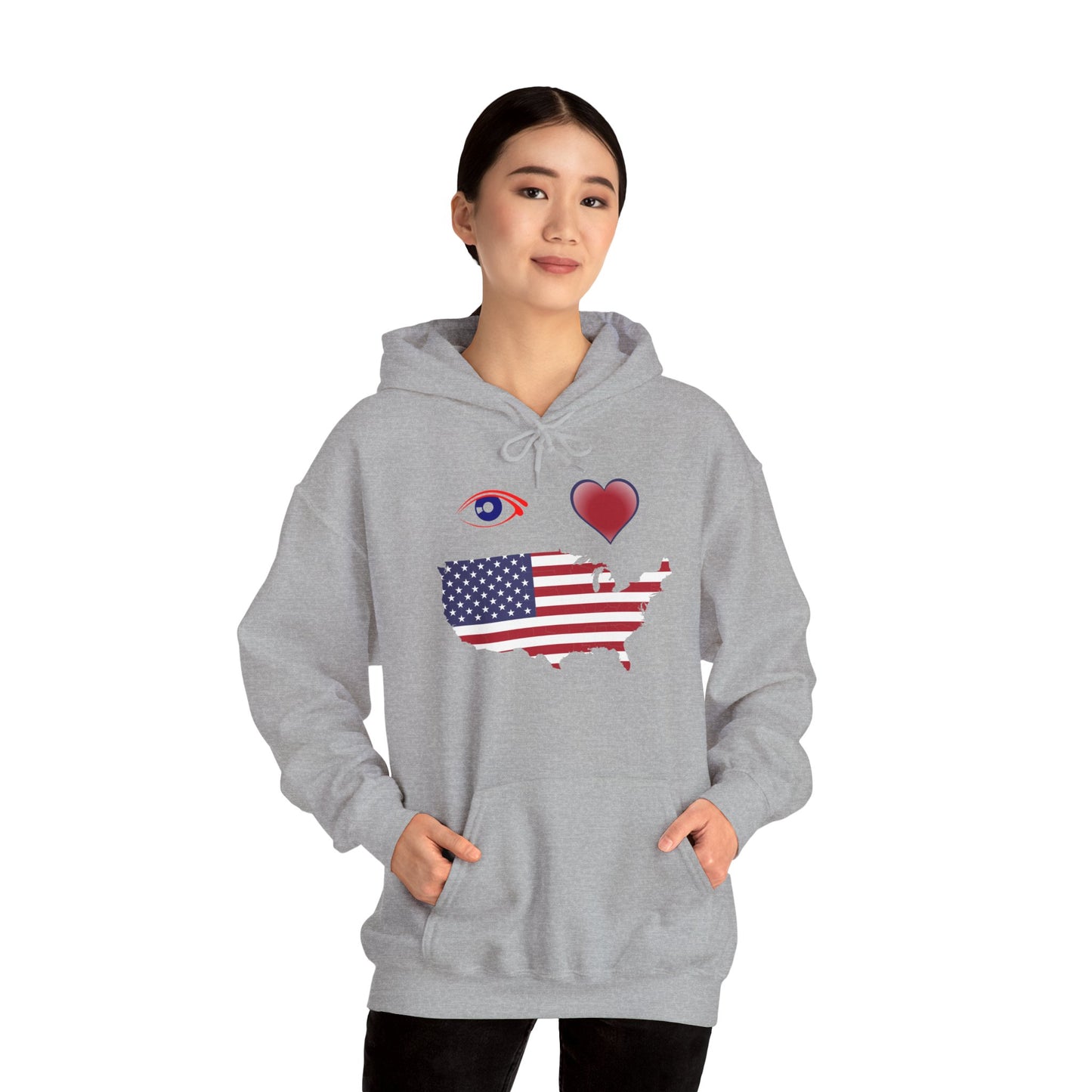 I Love America Hooded Sweatshirt