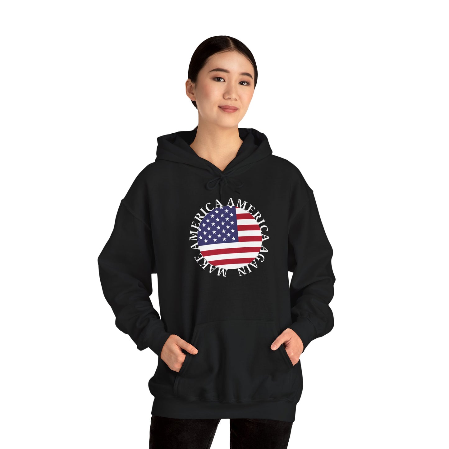Make America America Again Flag Hooded Sweatshirt