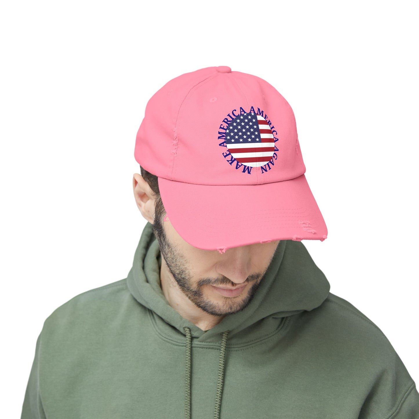 Make America America Again Flag Distressed Cap