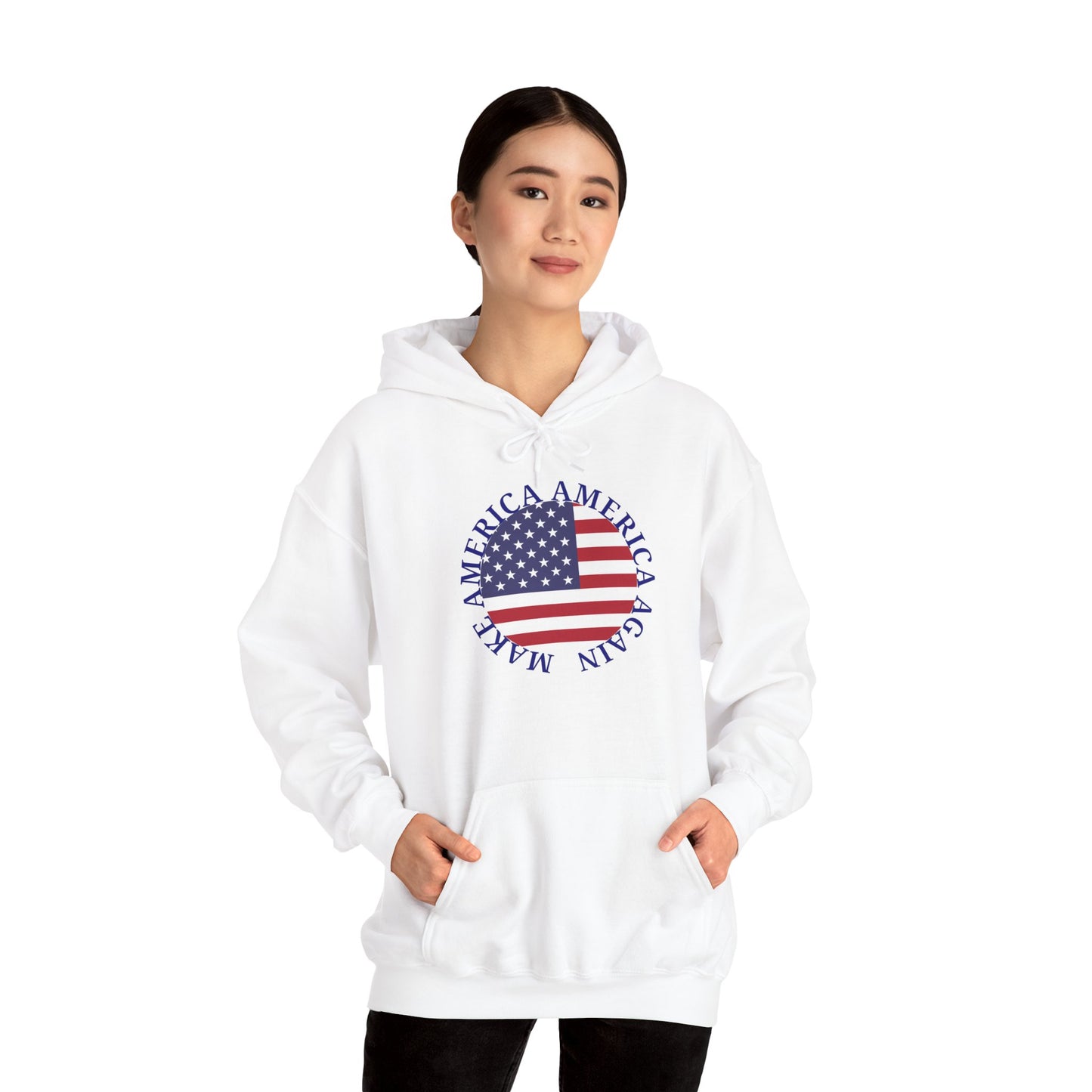 Make America America Again Flag Hooded Sweatshirt