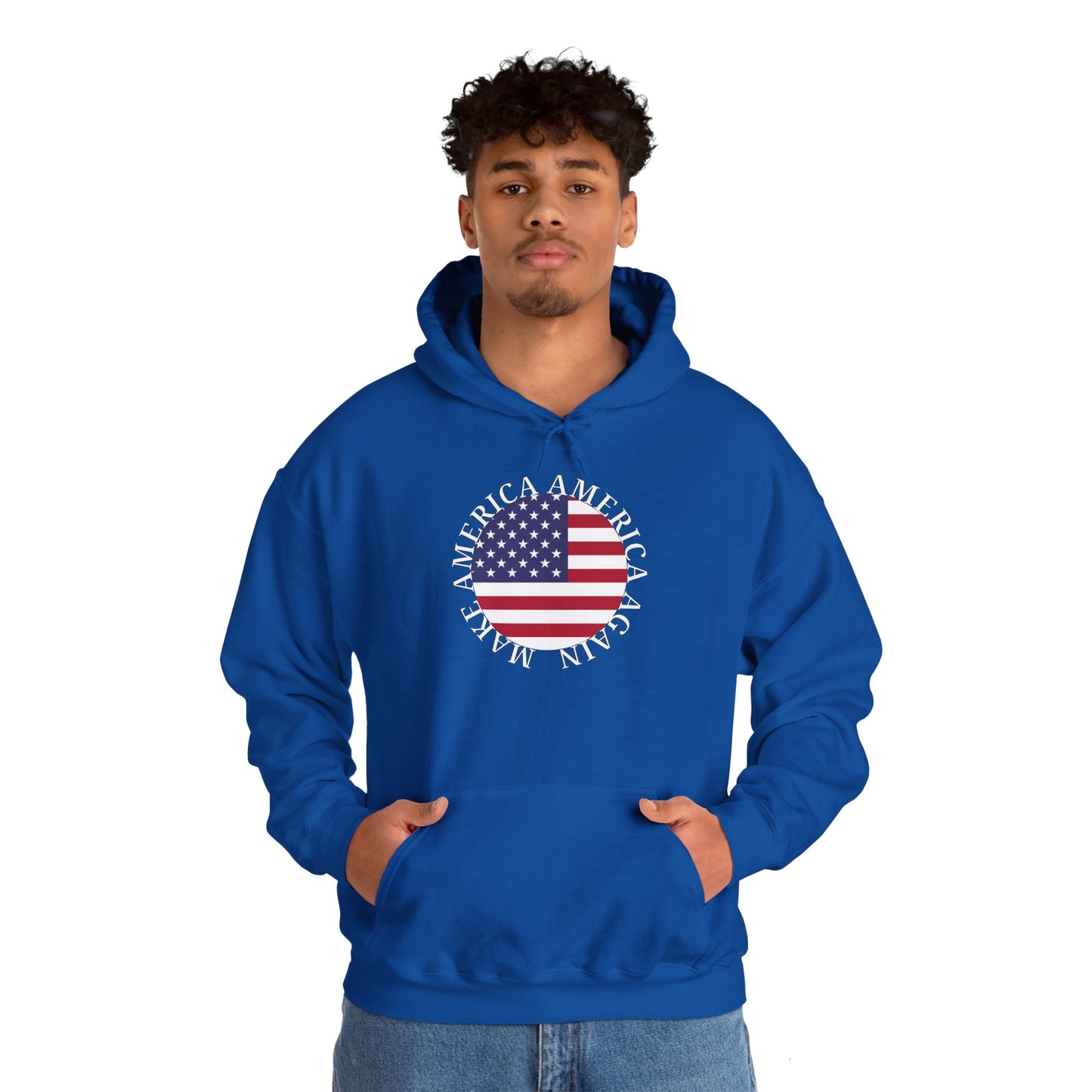 Make America America Again Flag Hooded Sweatshirt