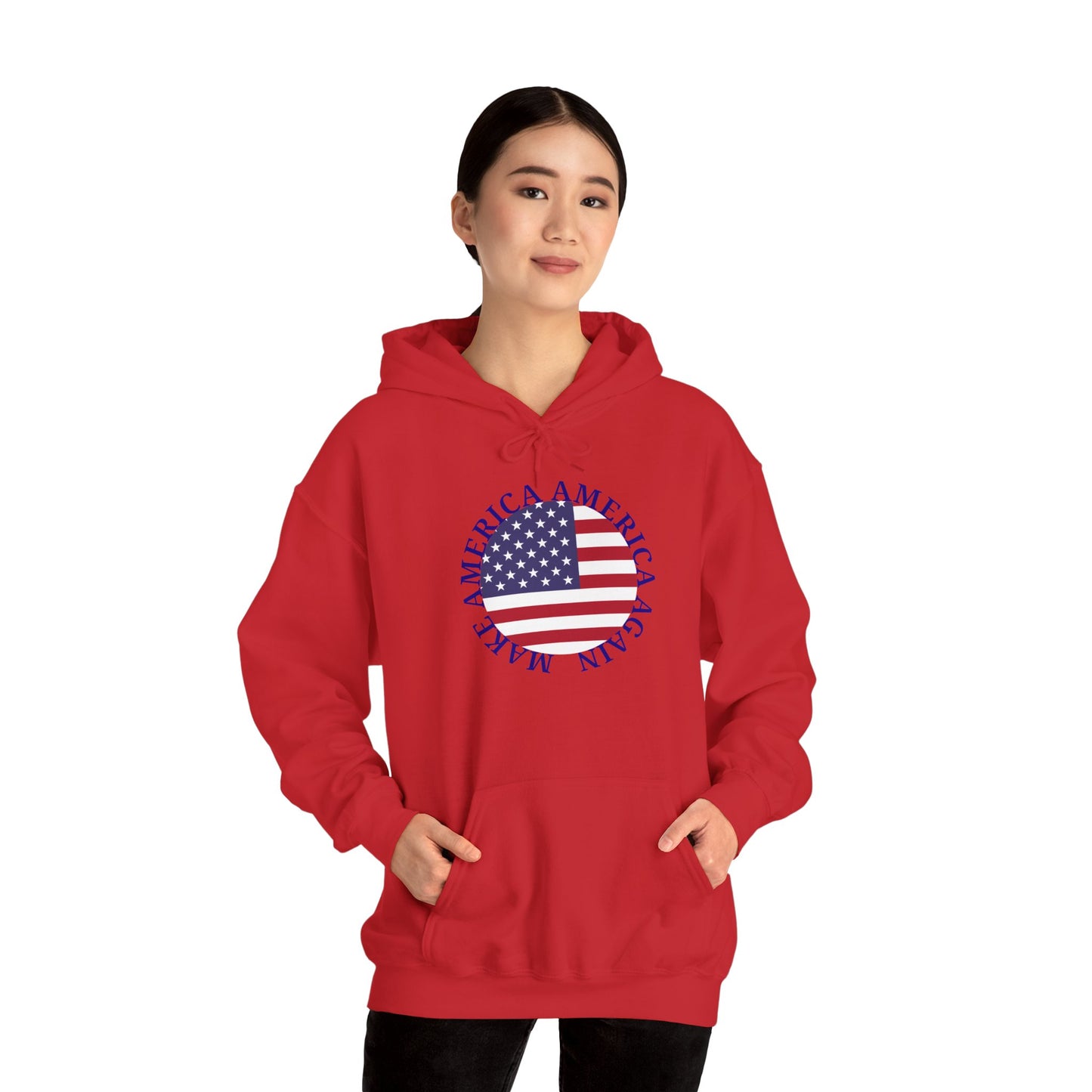 Make America America Again Flag Hooded Sweatshirt