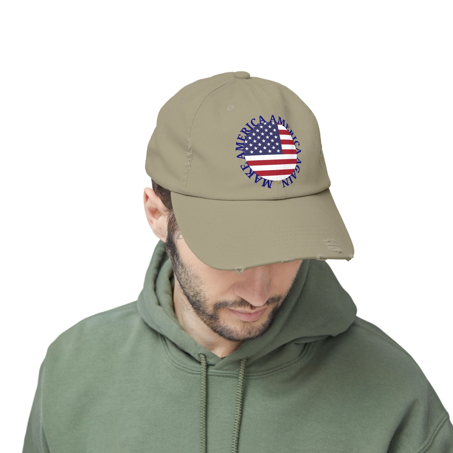 Make America America Again Flag Distressed Cap