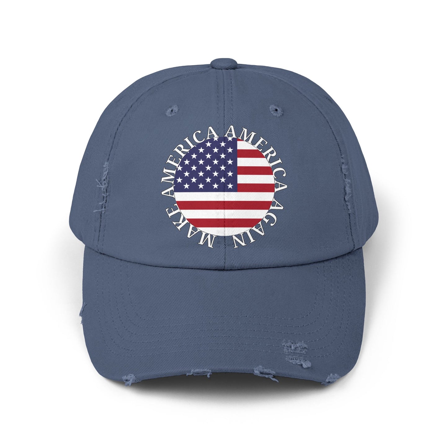 Make America America Again Flag Distressed Cap