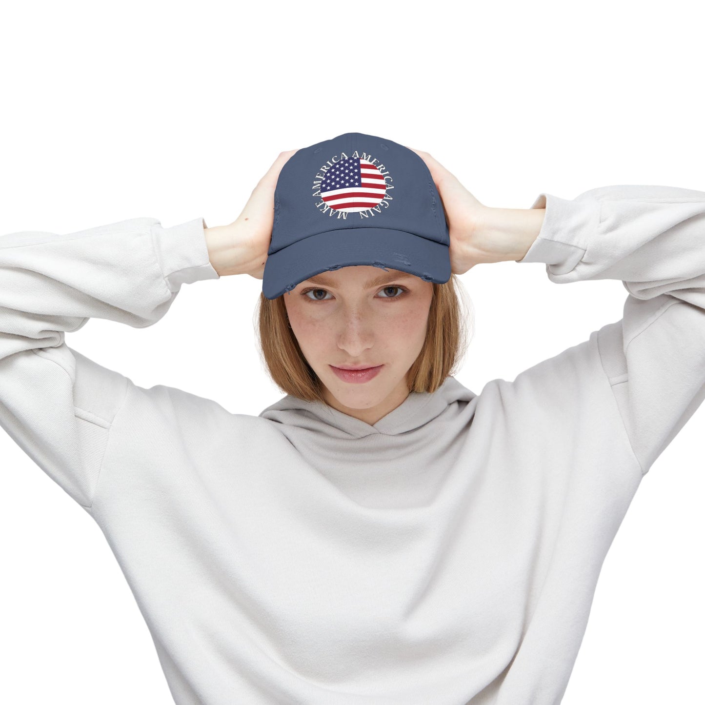 Make America America Again Flag Distressed Cap