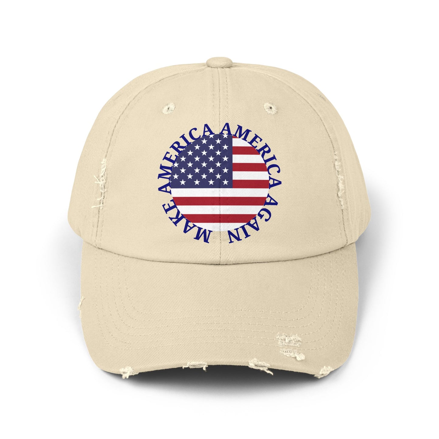 Make America America Again Flag Distressed Cap