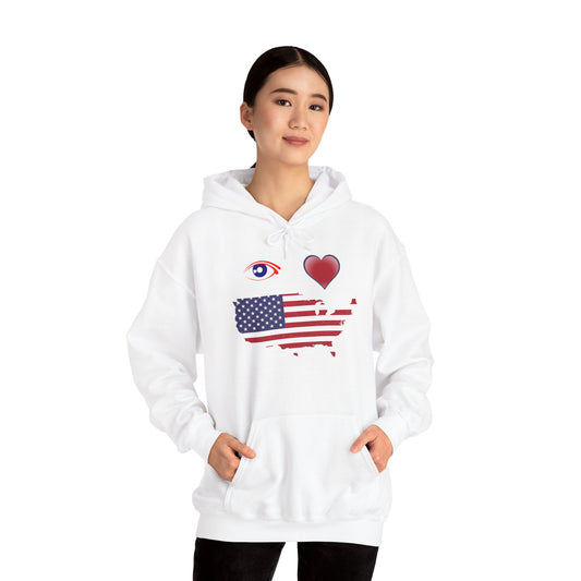 I Love America Hooded Sweatshirt