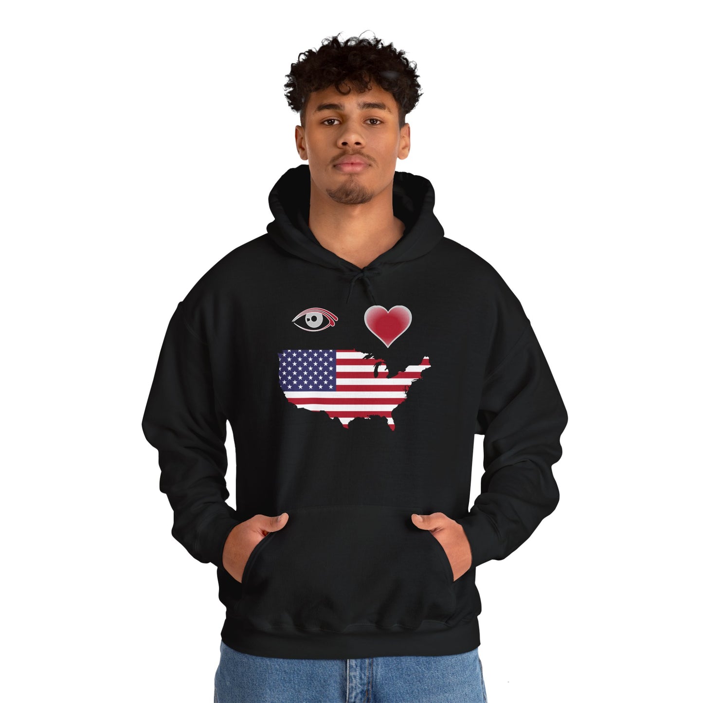 I Love America Hooded Sweatshirt