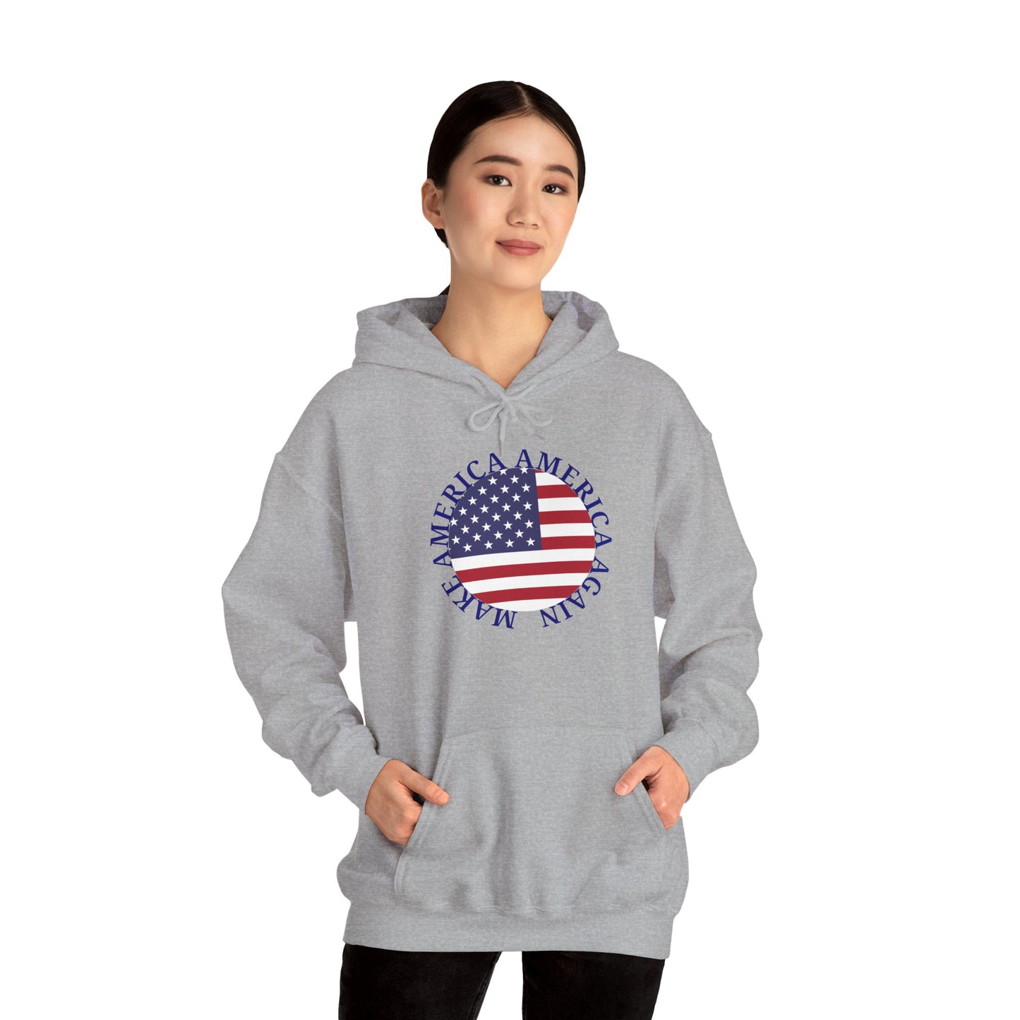 Make America America Again Flag Hooded Sweatshirt