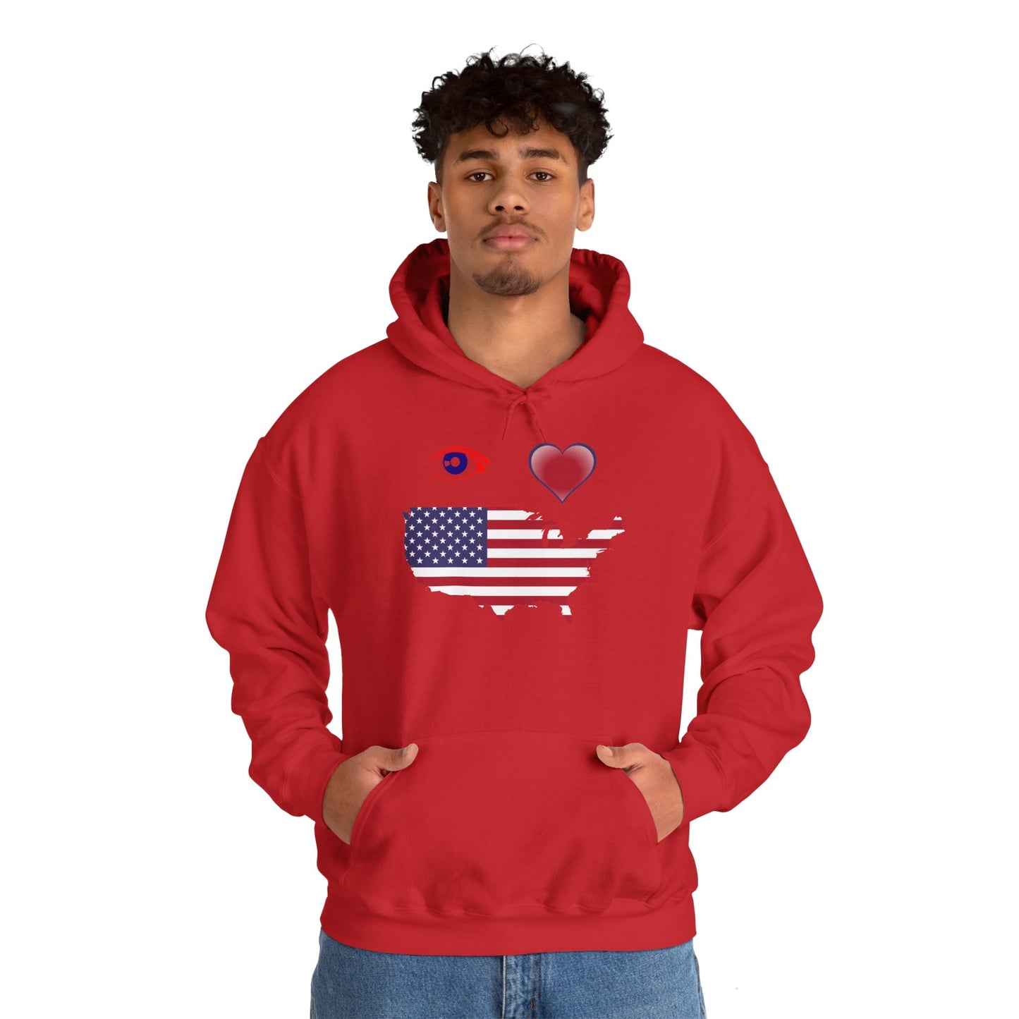 I Love America Hooded Sweatshirt