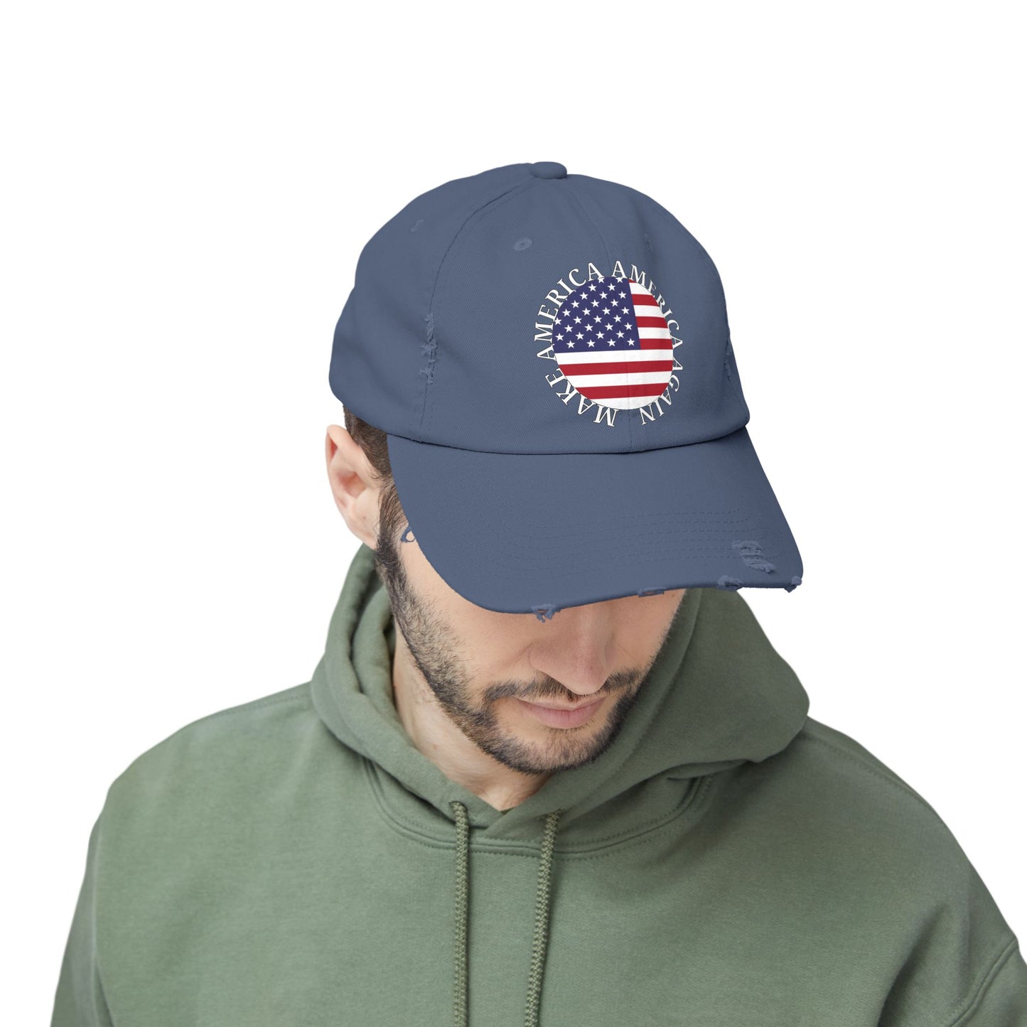 Make America America Again Flag Distressed Cap